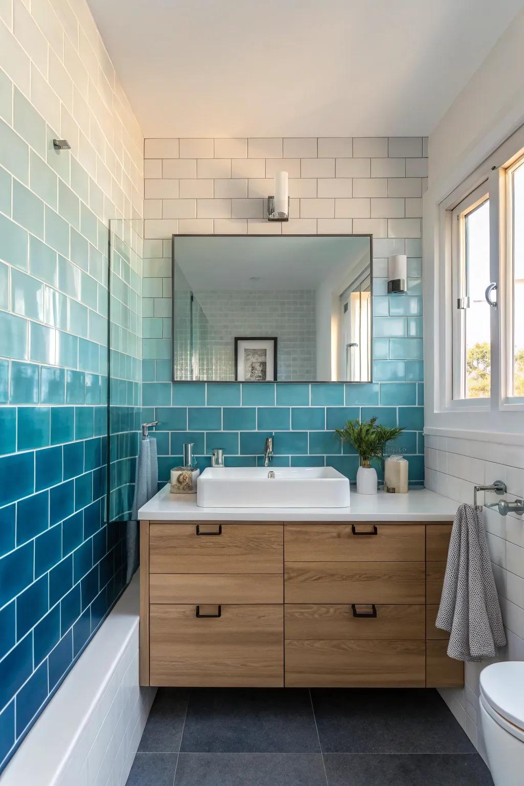 Blurred pieces craft a smooth, visually captivating transition.