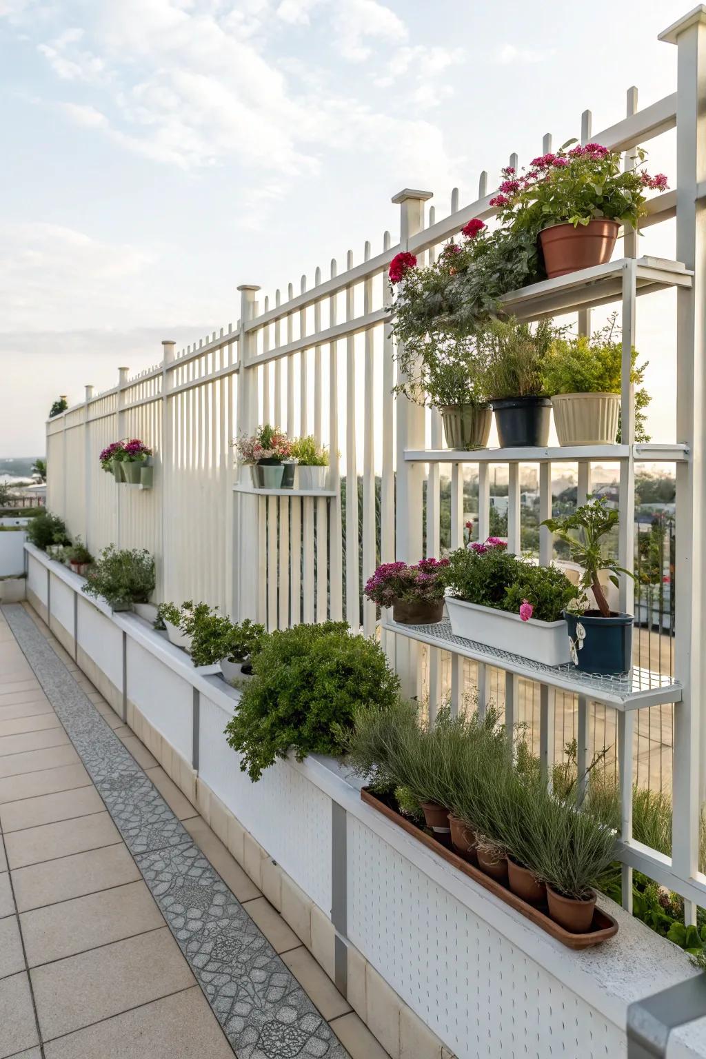 Merge utility and ornamentation on your metal alloy barrier.