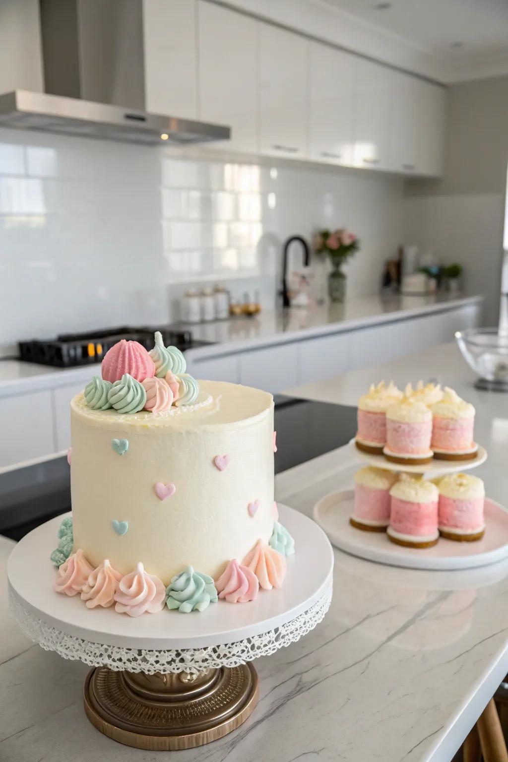 Chic and contemporary minimalist buttercream cake.