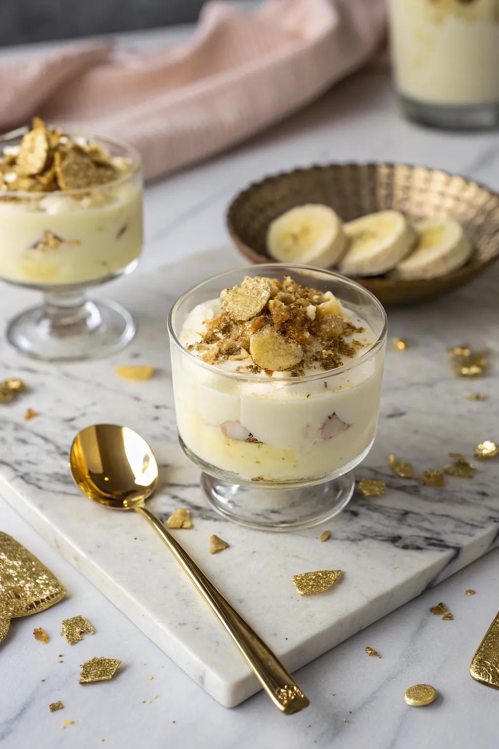 Edible gold adds elegance and luxury.