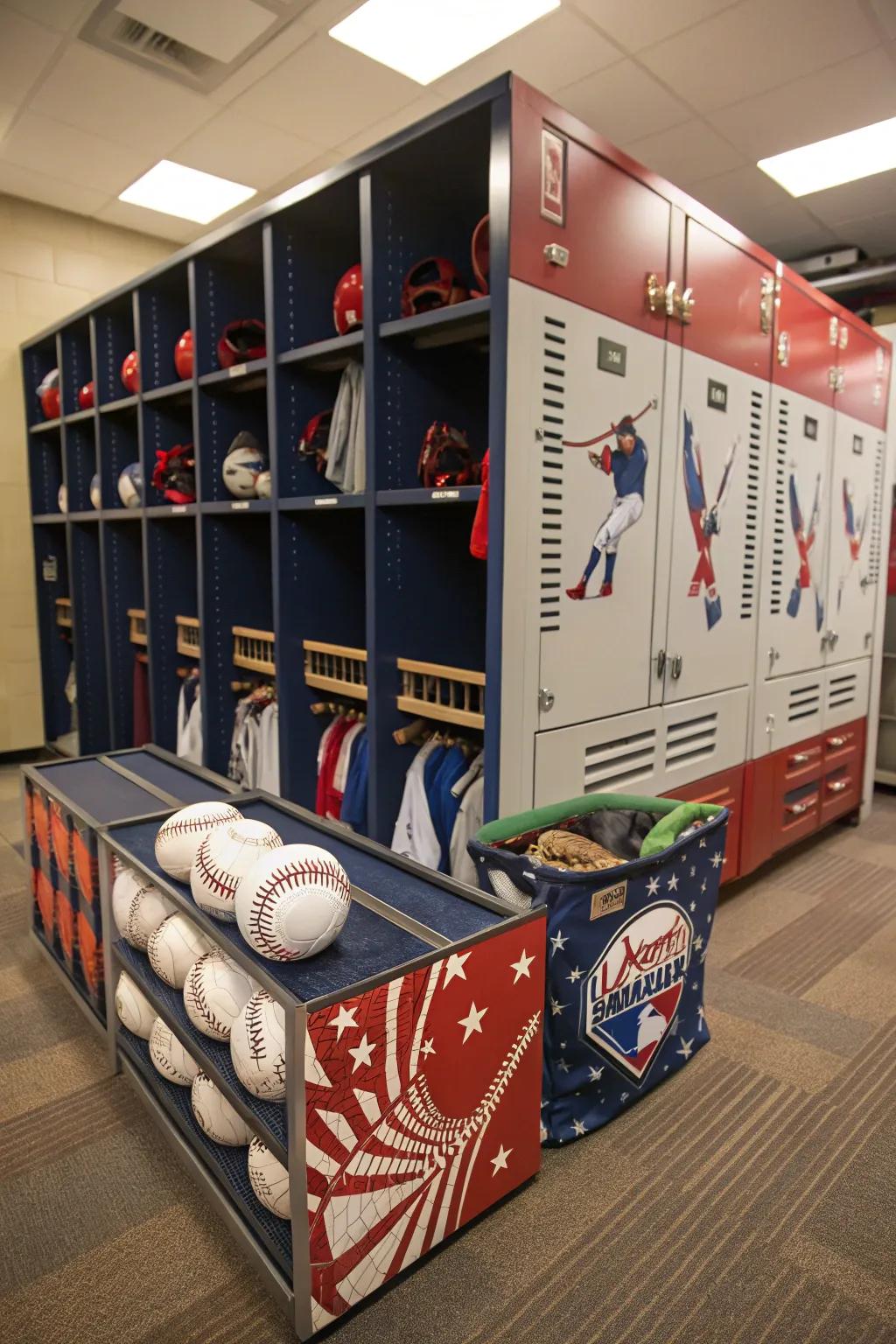 Stay organized with rounders-themed storage solutions.