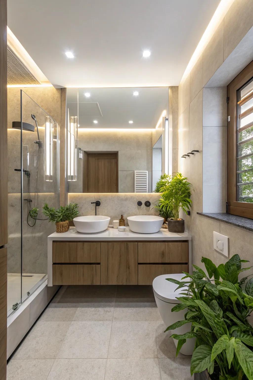 Eco-conscious lighting choices.
