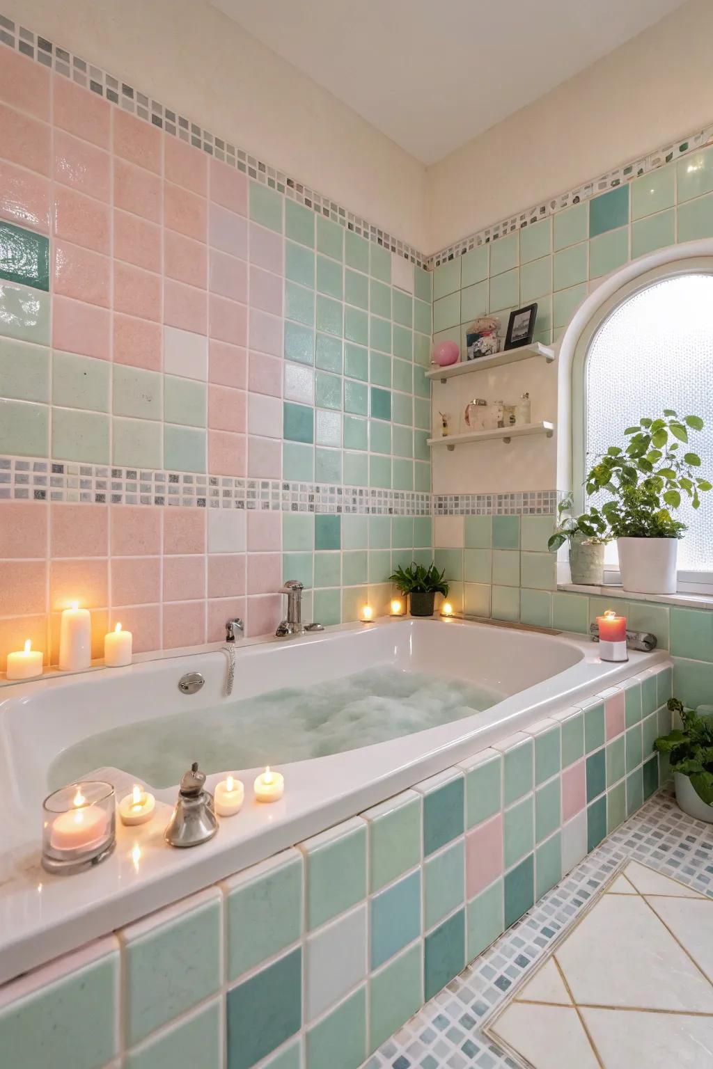 Restful haven with tranquil soft tiles