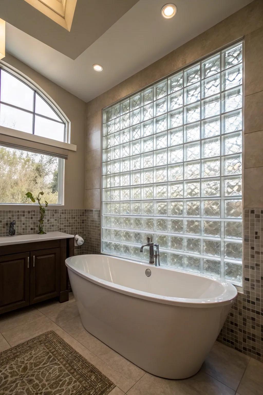 Crystalline blocks showcase a modern, stylish design.