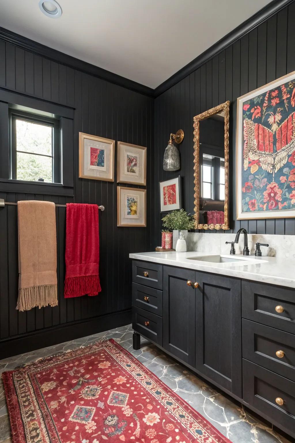 Deep paneling crafts a strong, spectacular atmosphere.