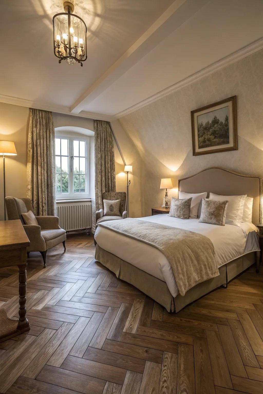 Herringbone designs bring elegance and artistry to your flooring.