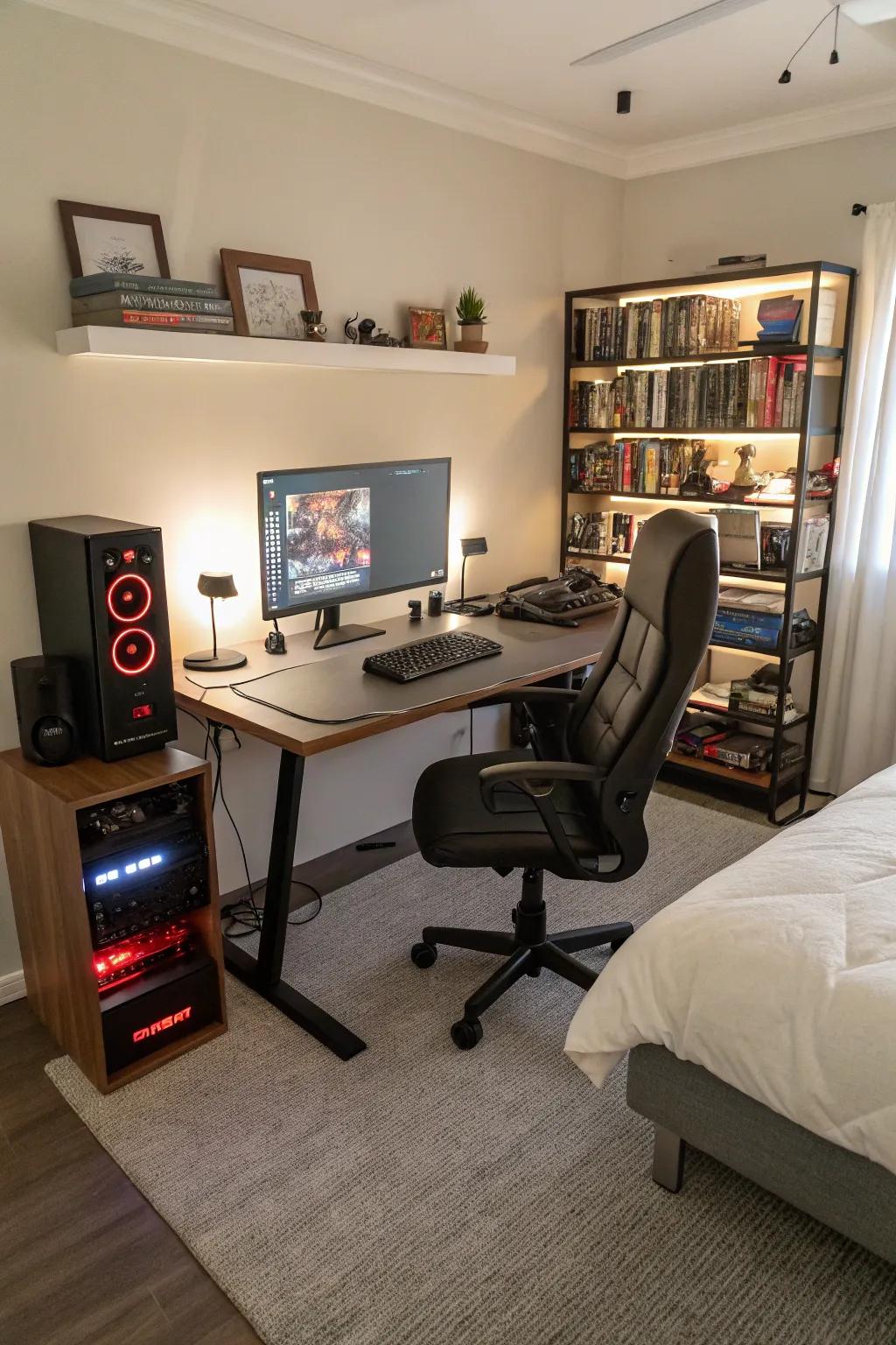 An enhanced desktop enhances comfort and efficiency.