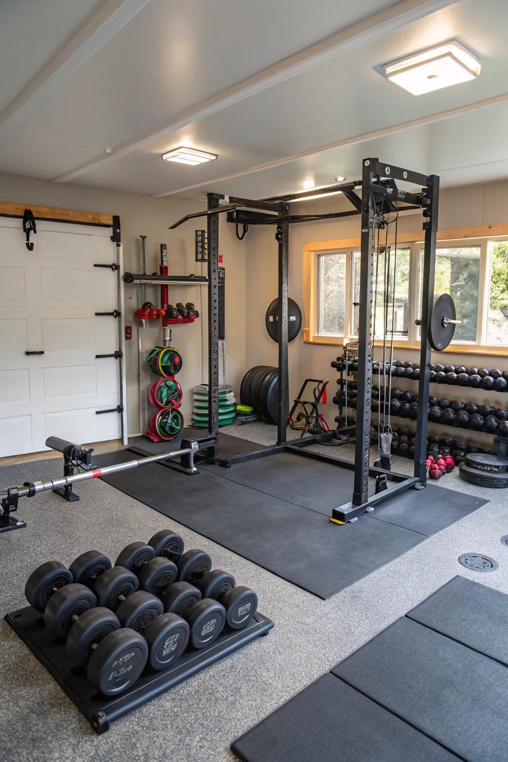 Animal pen mats offer a durable and economical fitness flooring resolution.