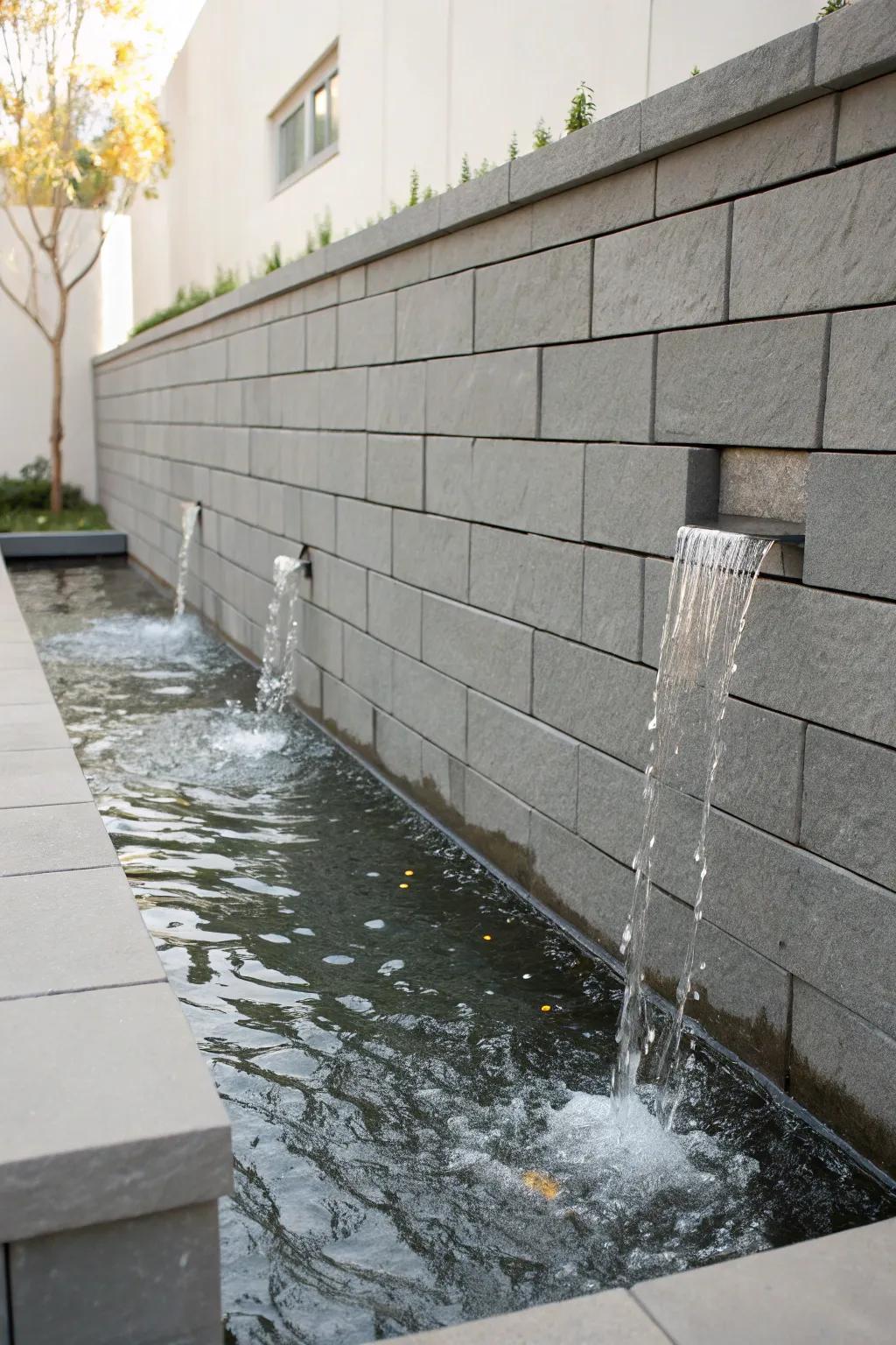 Cultivate a soothing ambiance via a water-based aspect.