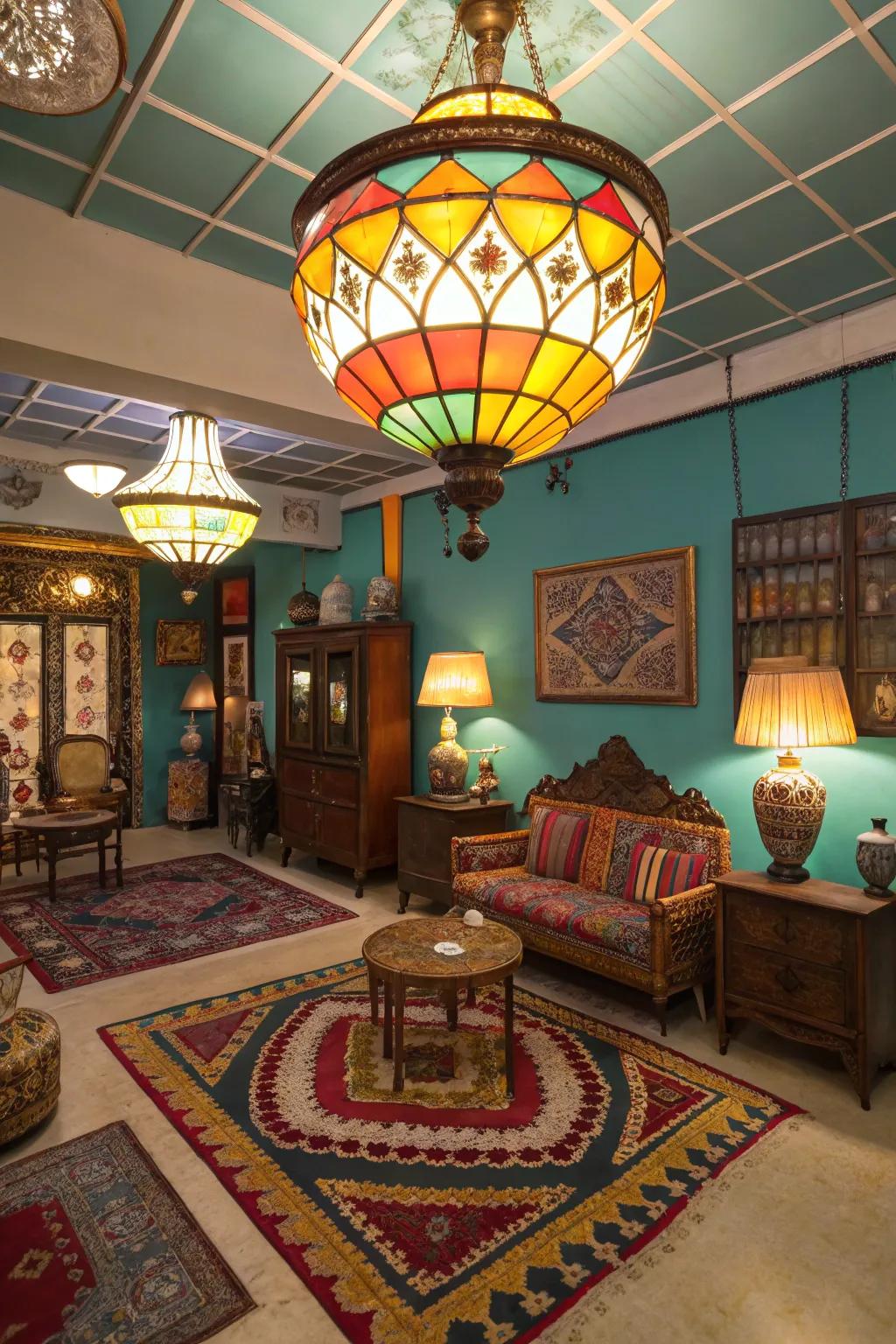 Classic fixtures inject a playful and nostalgic vibe.