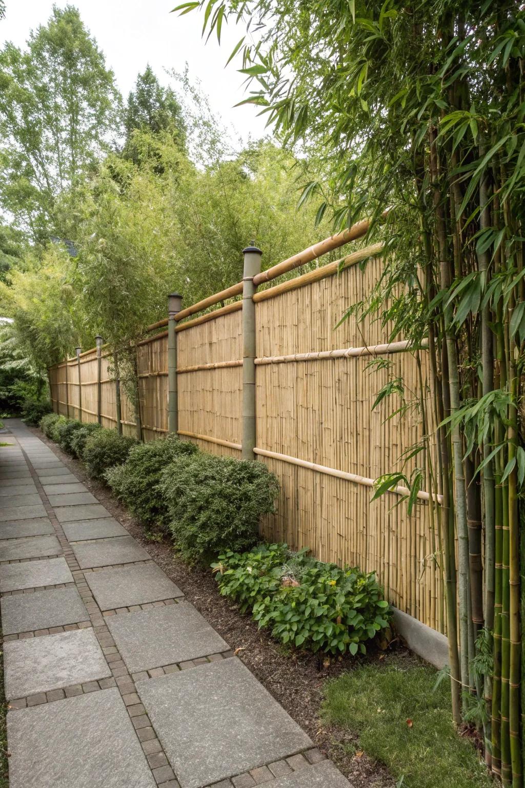 Cane shielding unites privacy with style.