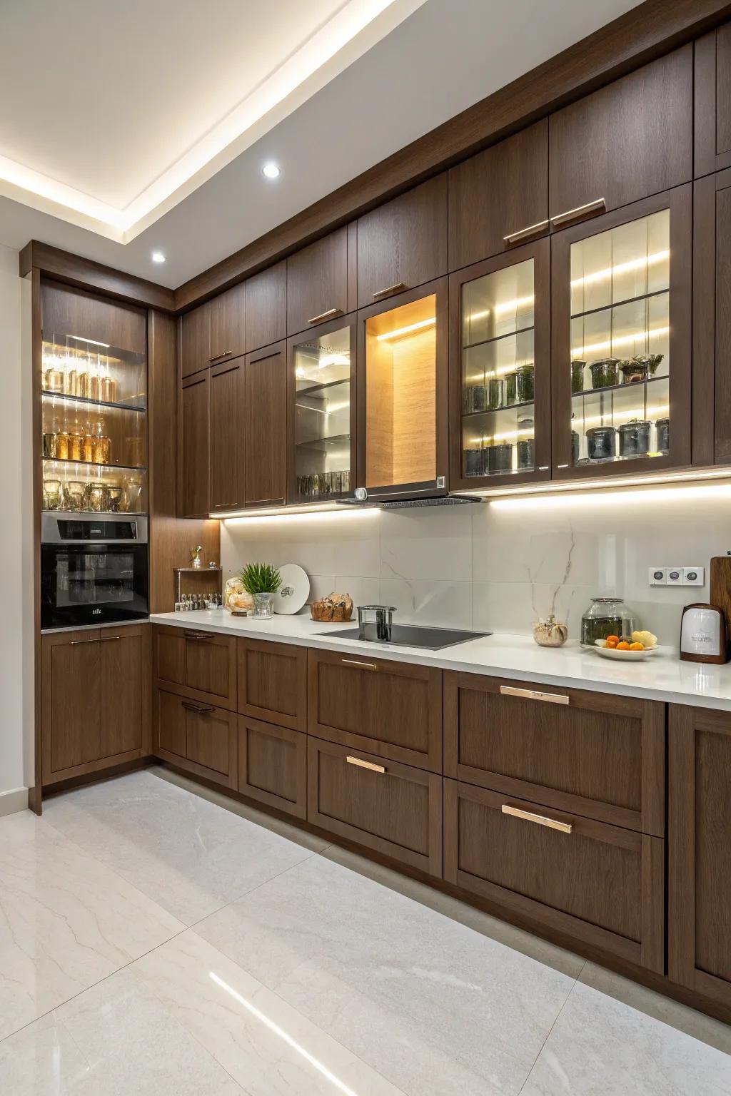 Achieve a clutter-free cooking area utilizing seamless storage space solutions.