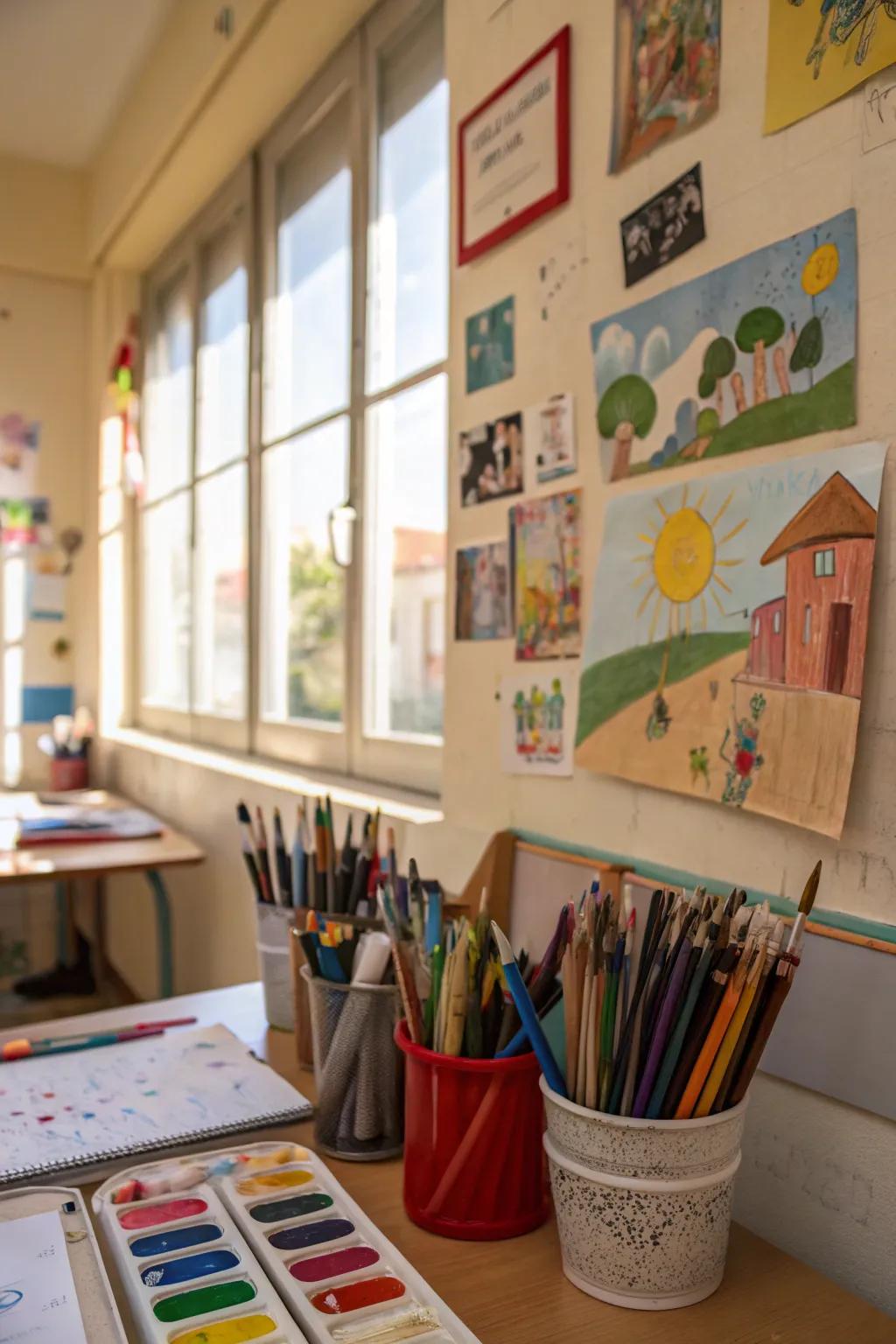 Expressive art areas allow for creative expression and emotional release.