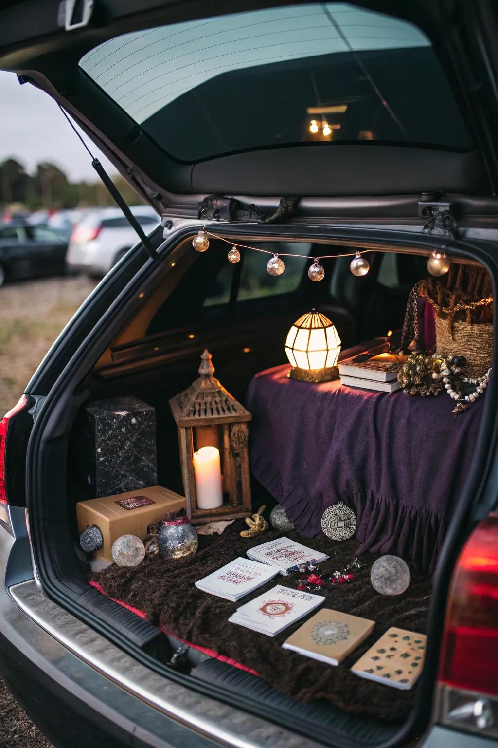 A mystical foreseer-themed trunk brimming with wonder and intrigue.