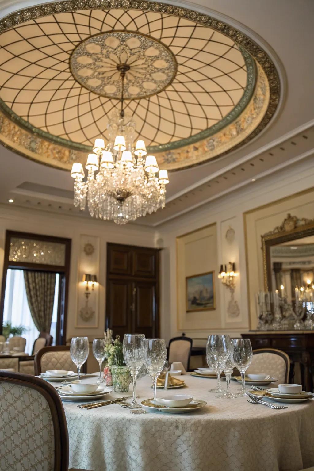 Impress your guests showcasing a sensational hemispherical plafond.