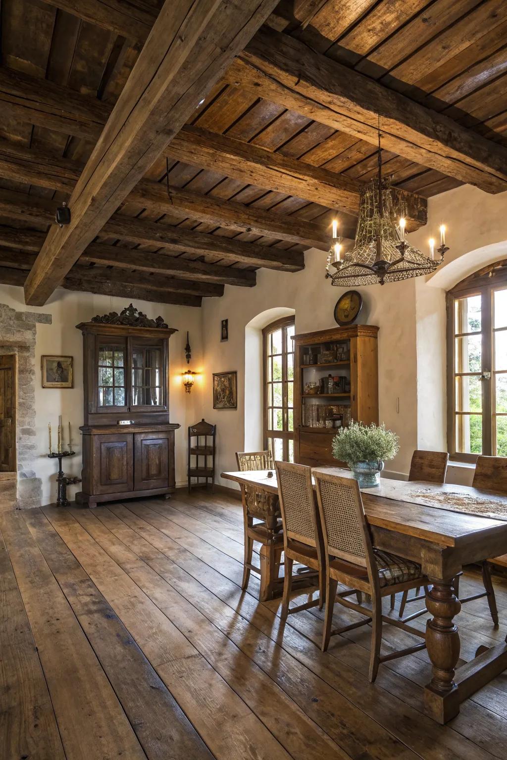 Repurposed wood brings timeless, rustic charm.