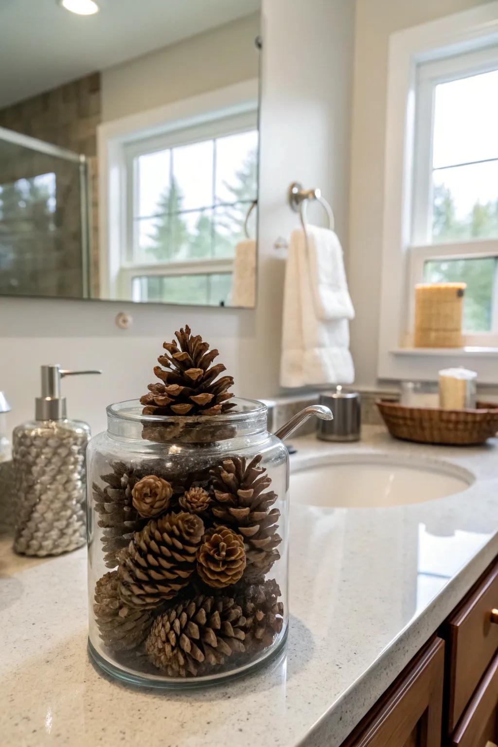 Down-to-earth fir cones bring a hint of nature into your holiday aesthetic.