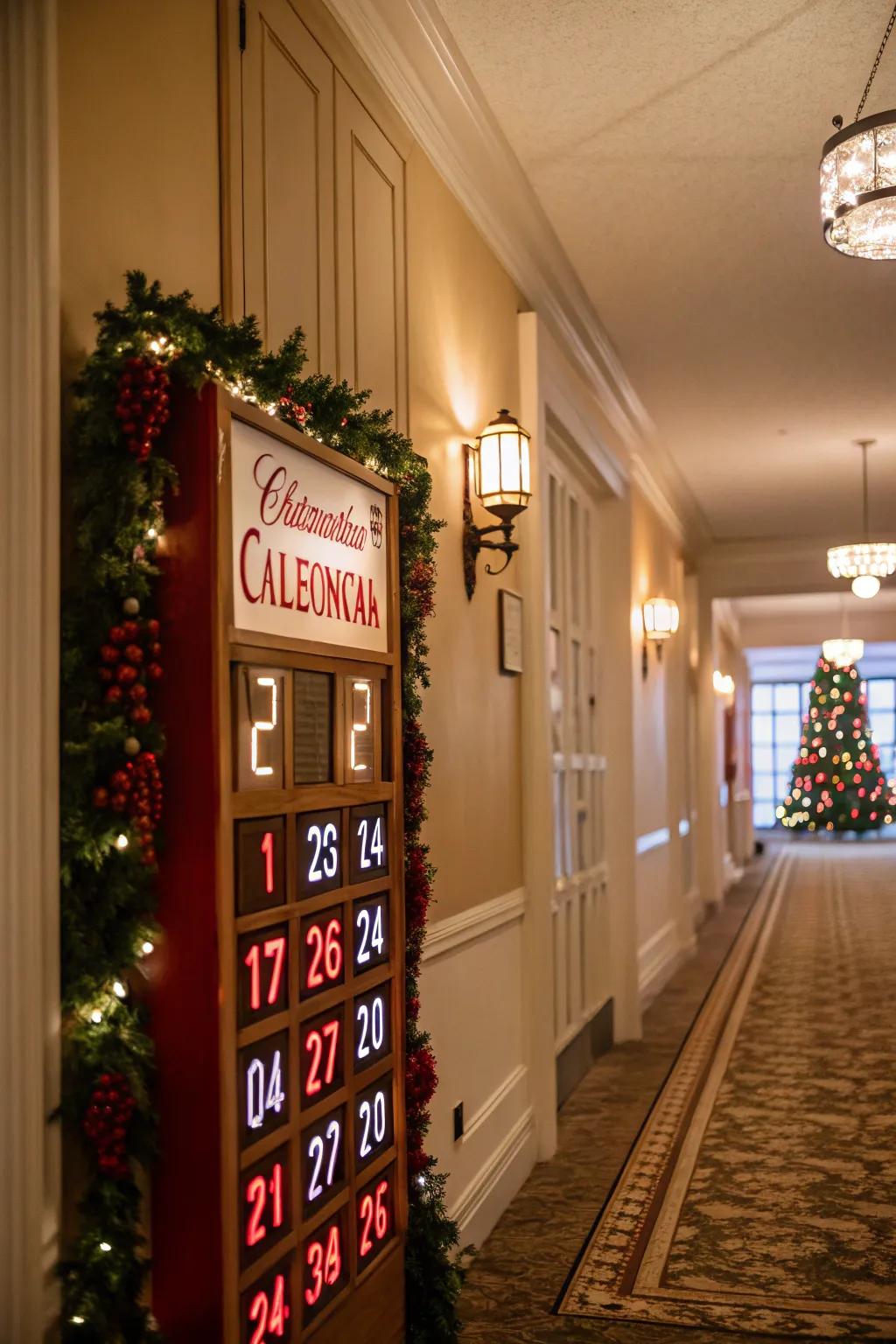 Sustain the holiday essence animated using a Yuletide tally within the corridor.