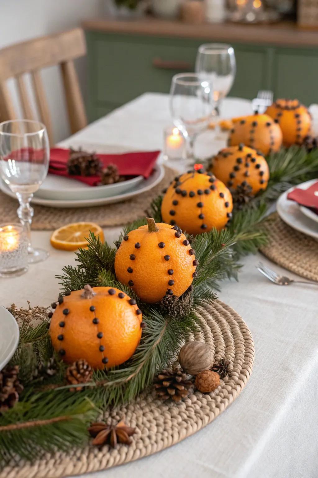 Fragrant spheres fill the holiday air with delightful scents.