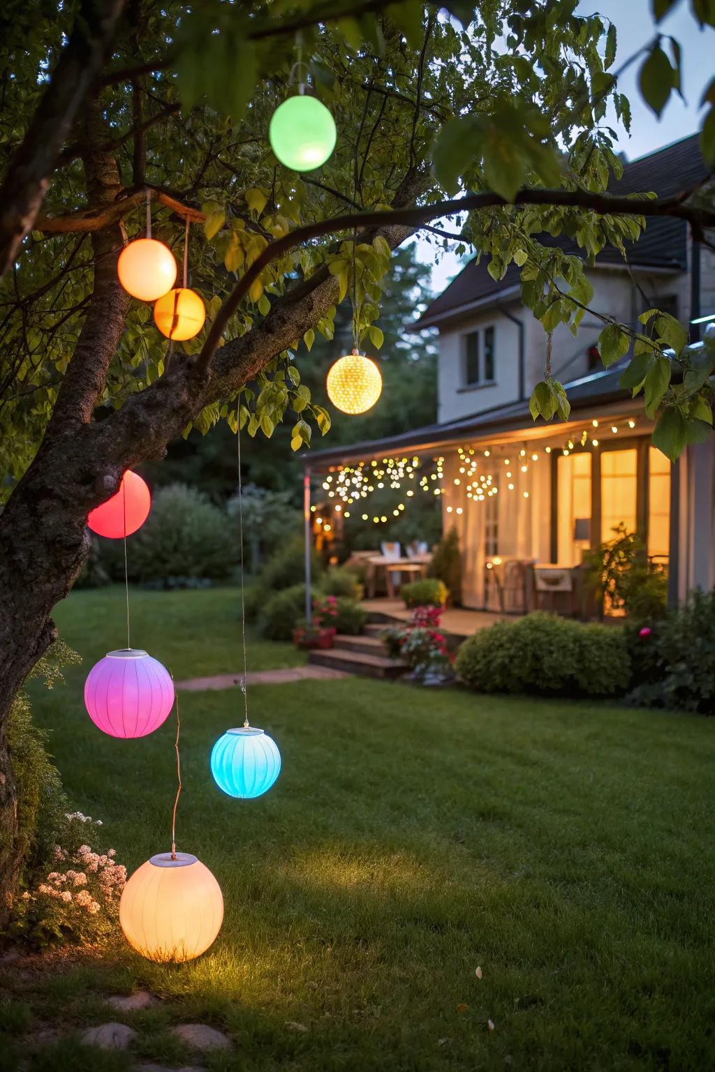 Radiance spheres introduce a playful, modern charm.