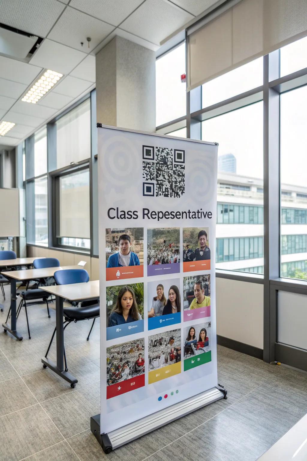 Interactive elements engage viewers beyond the poster.