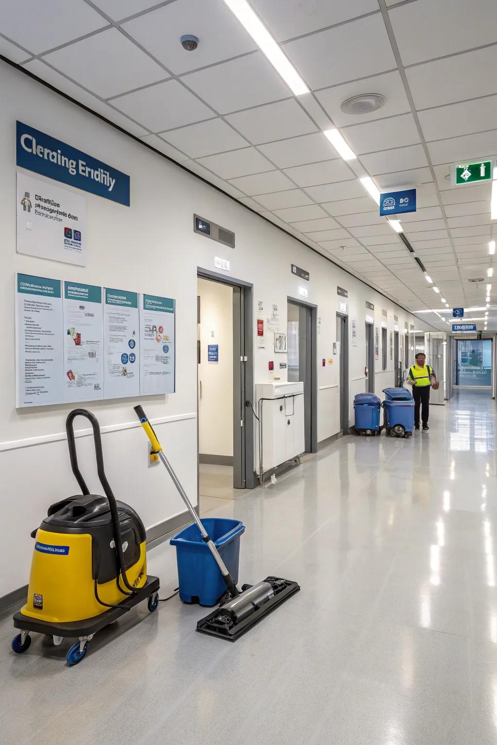 Virtual tour of a professional cleaning setup.