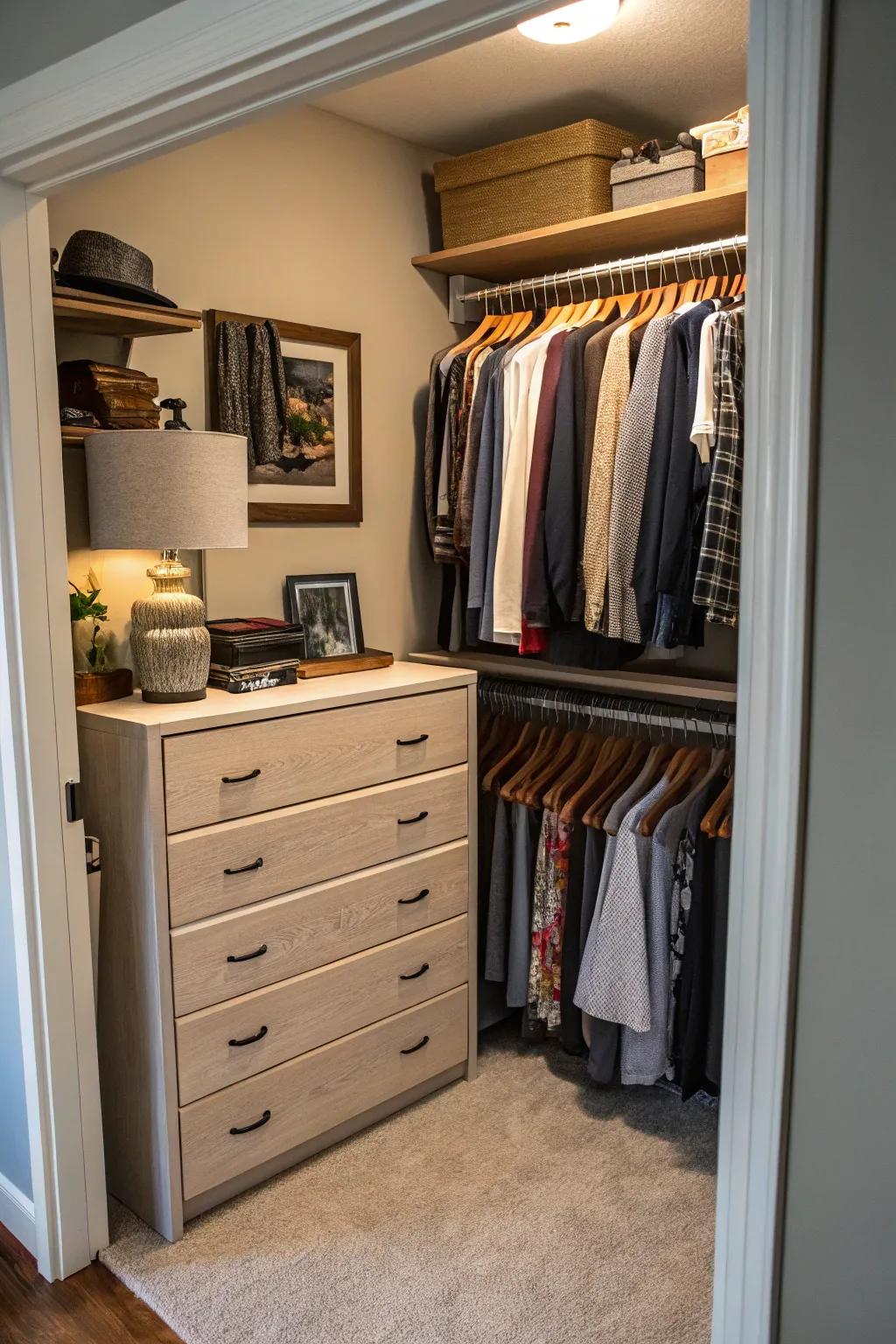 A hidden nook adds an element of surprise.