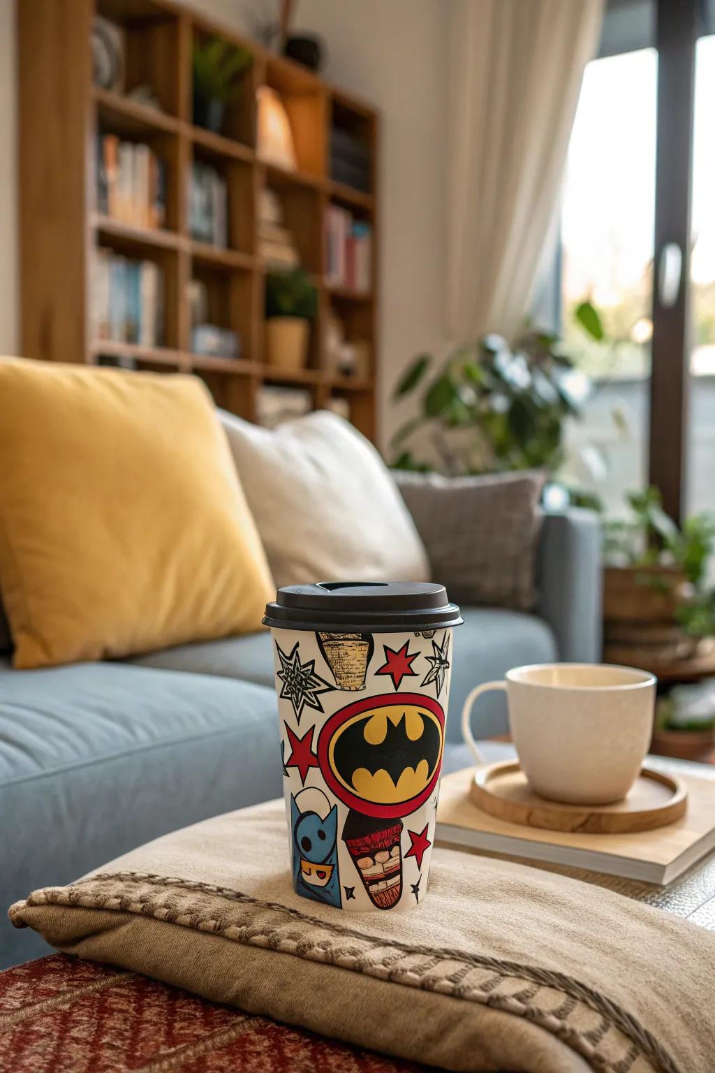 Display your admiration using coffee cups that celebrate popular pop culture moments.
