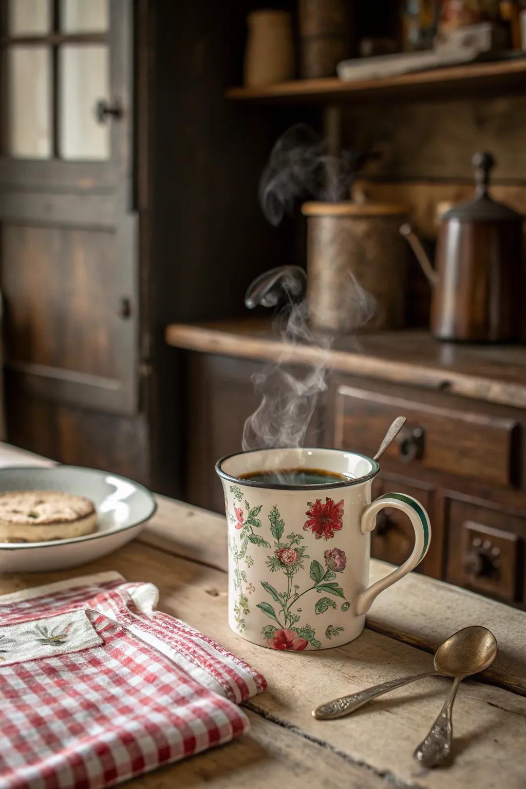 Vintage mugs bring charm and history to your home.