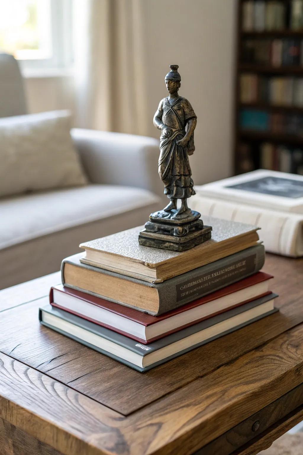 Sculptural components introduce an artistic nuance to your arrangement.