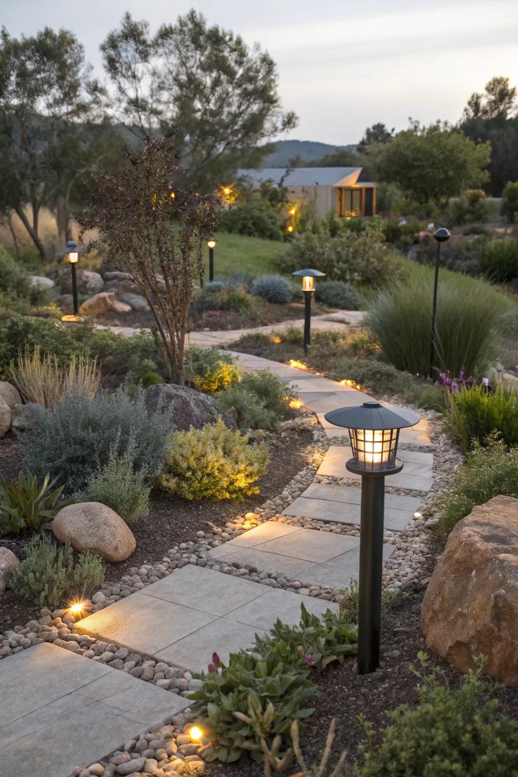 Environmentally considerate elements promote sustainability and beauty.