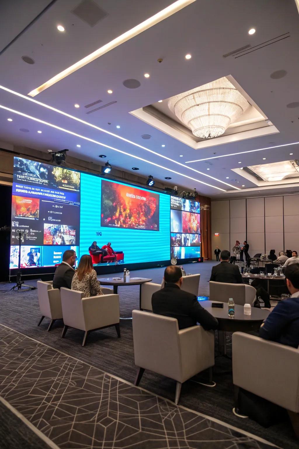 LED video walls provide stunning visuals for impactful presentations.