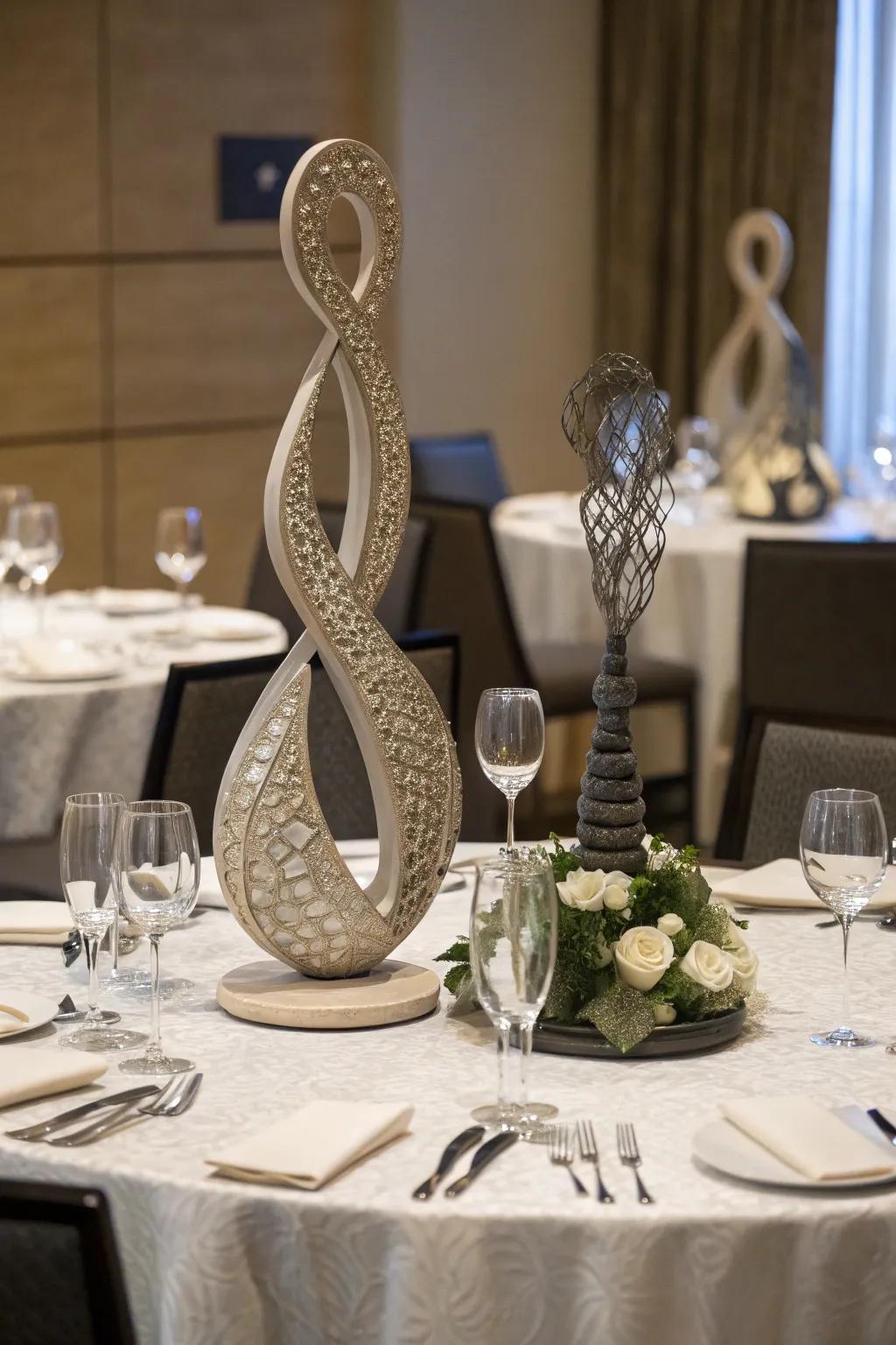 Artistic sculpture building a powerful visual expression.