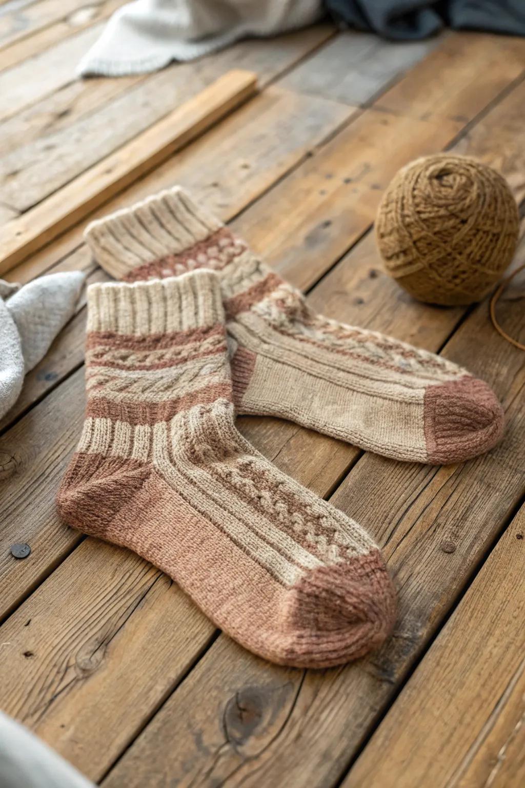 Woven wool warmers offer warmth and comfort for cozy days.