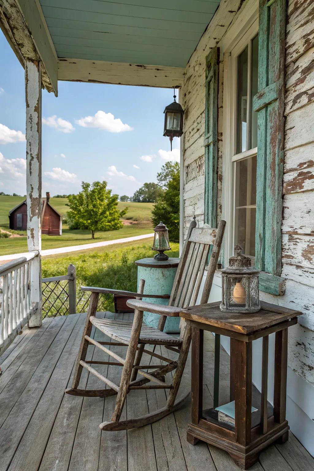 Aged patina injects character and history into your porch.