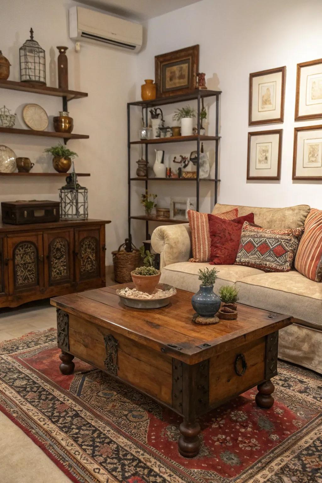 Vintage treasures impart distinctive charm and character.
