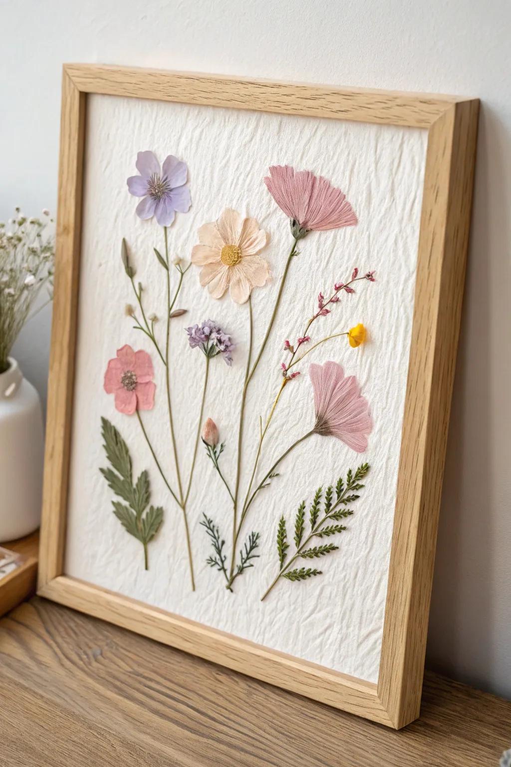 Transform nature's beauty into timeless art. 🌸✨ #PressedFlowerCraft #MinimalistArt