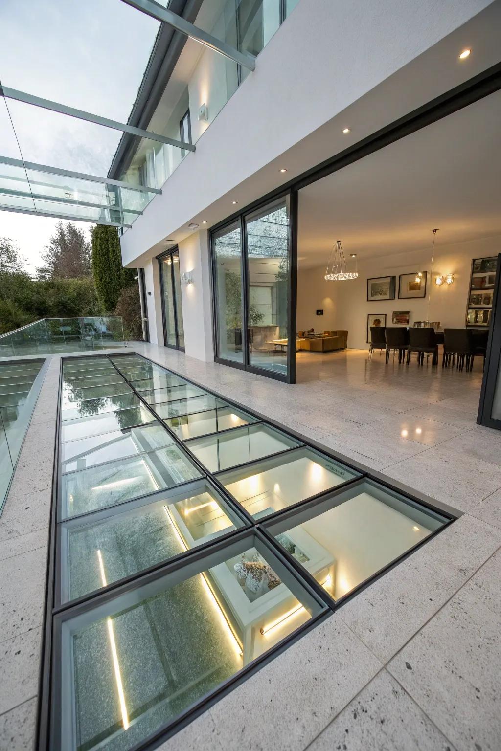 Crystal panels provide a sleek and modern finish.