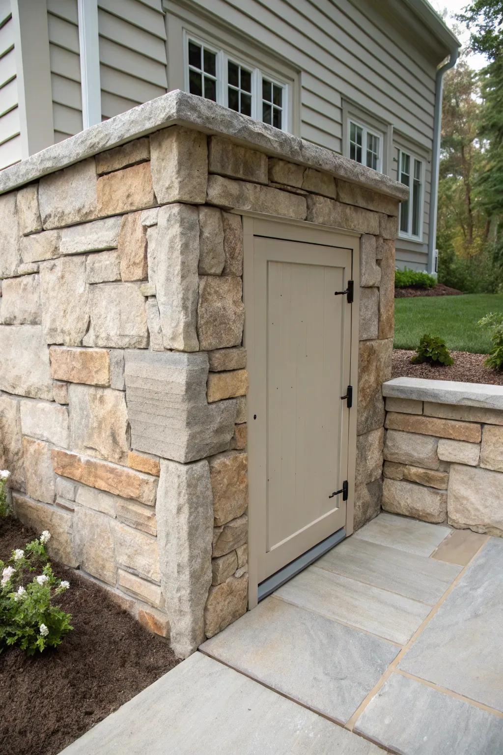Authentic stone surfaces add a touch of luxury and harmony to your exterior.