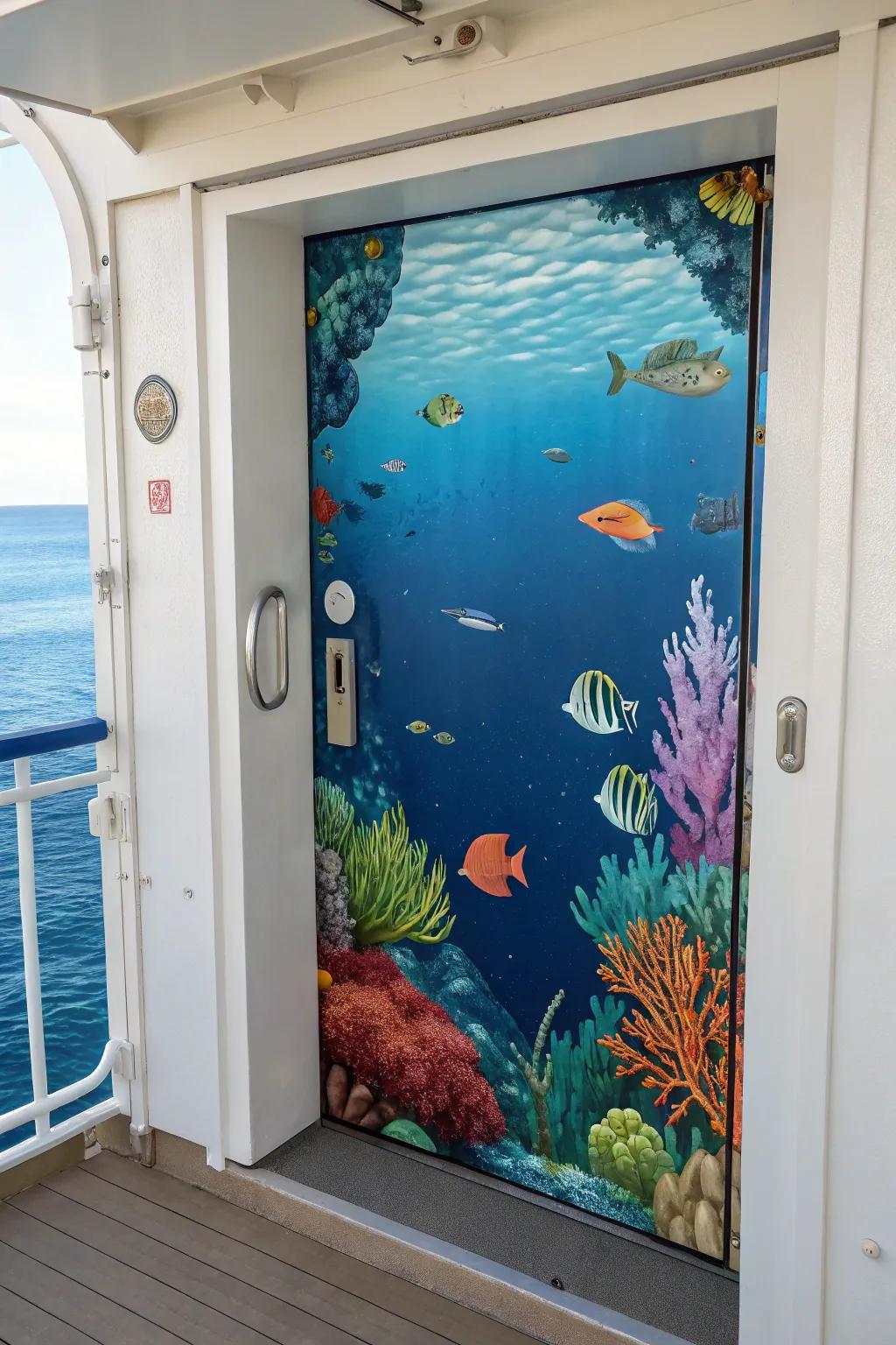 Discover the sea with ocean-themed decorations.