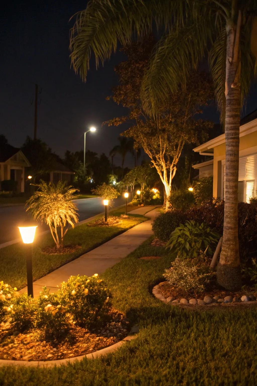 Horticultural illumination incorporates an entrancing component into your nighttime scene.