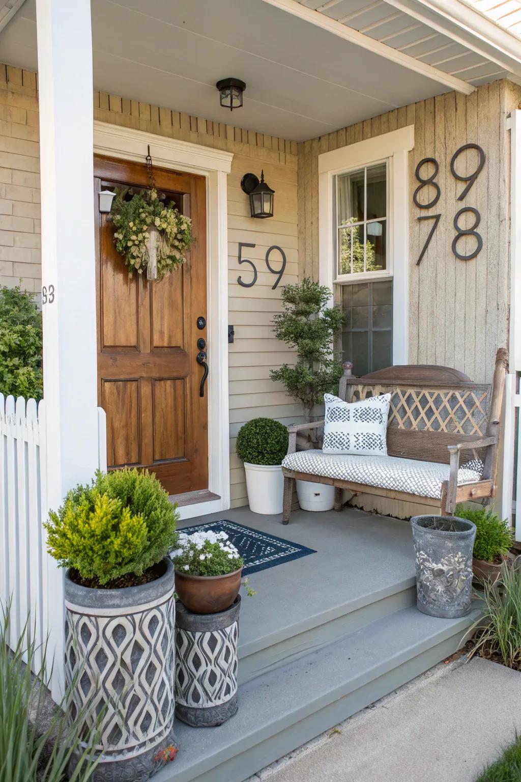 A splash of creativity to the entrance.