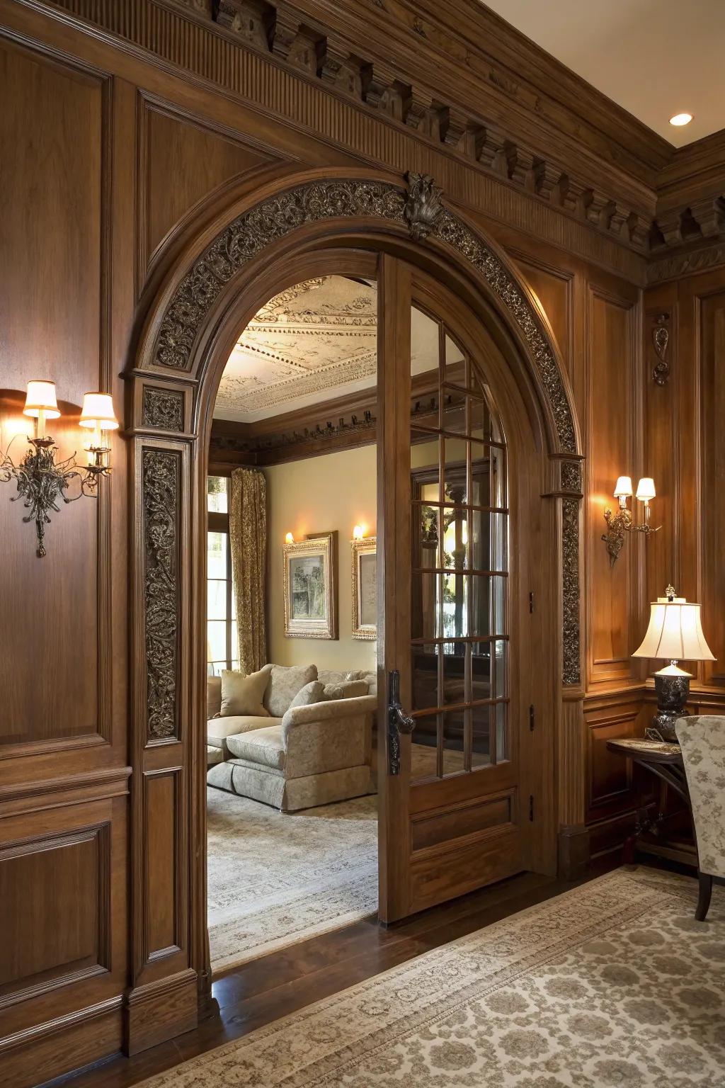 Arched doors add an air of elegance and enhance architecture.