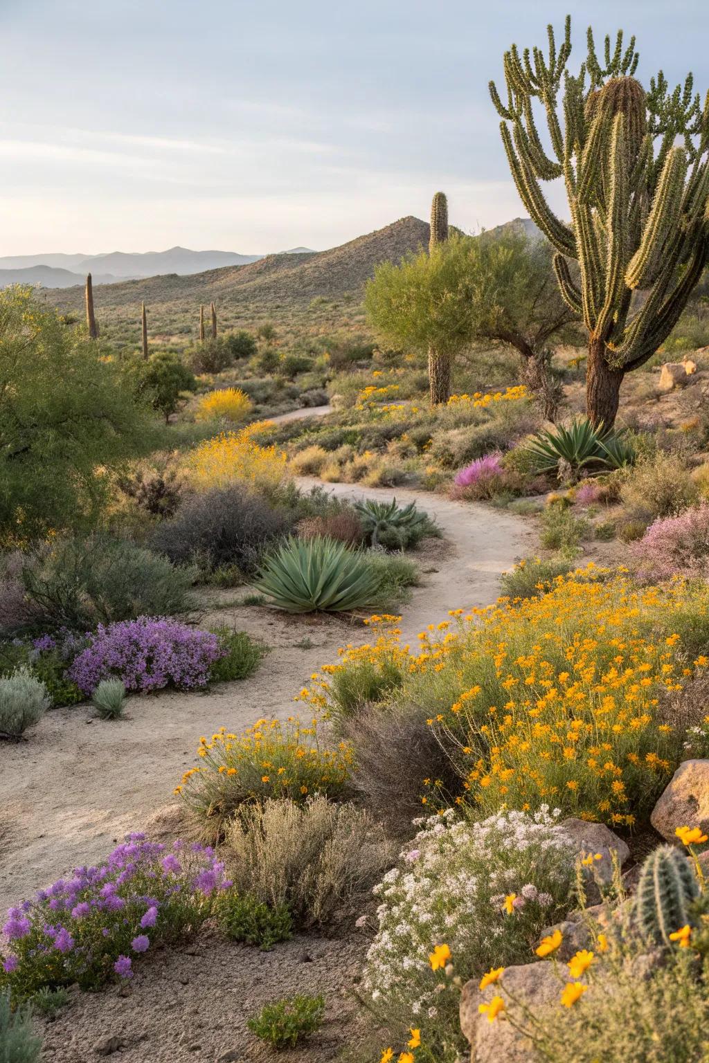 Local wildflowers give bright color to your landscape without needing much water.