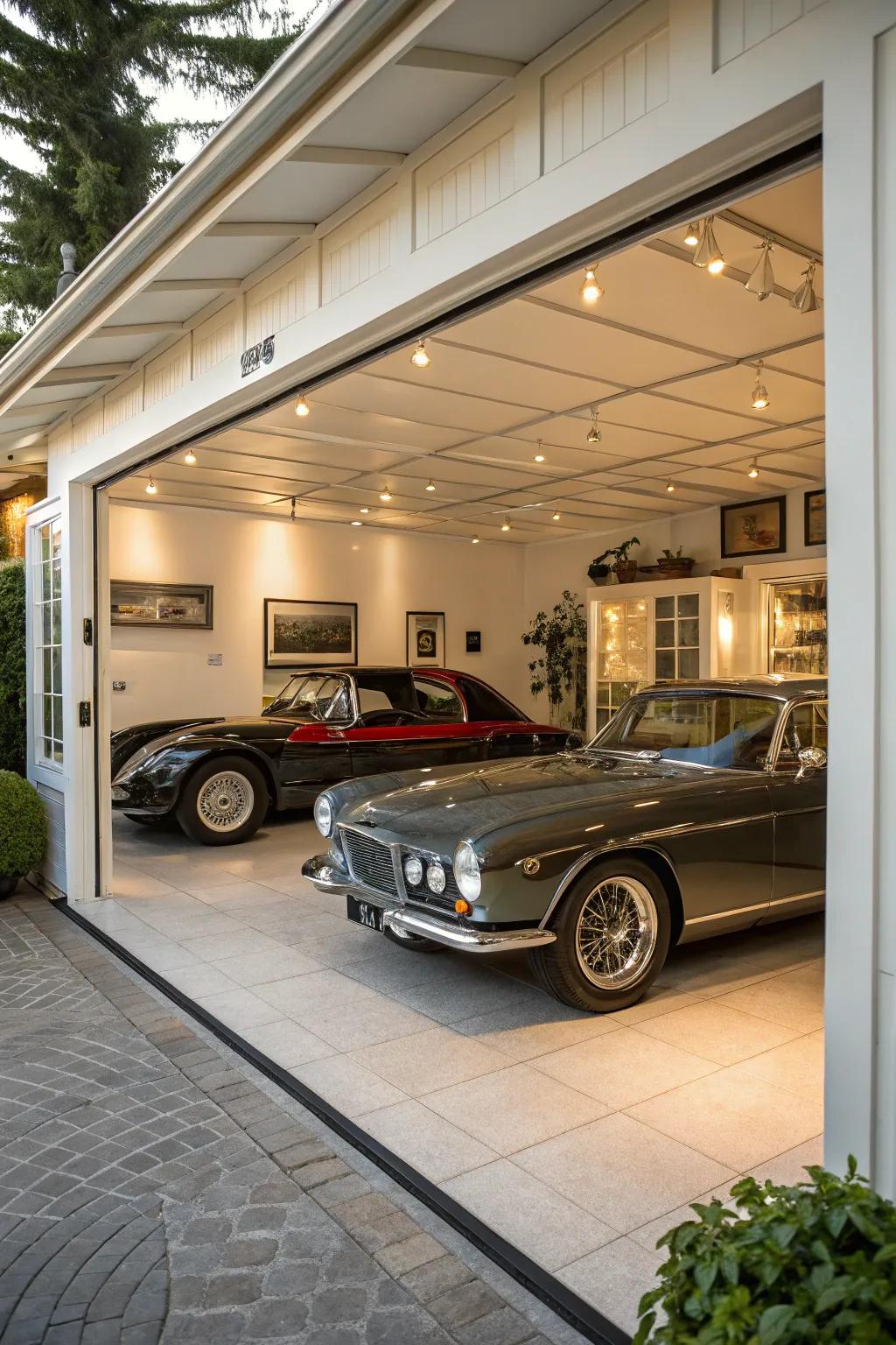 A classic car showcase that turns your garage into a gallery.