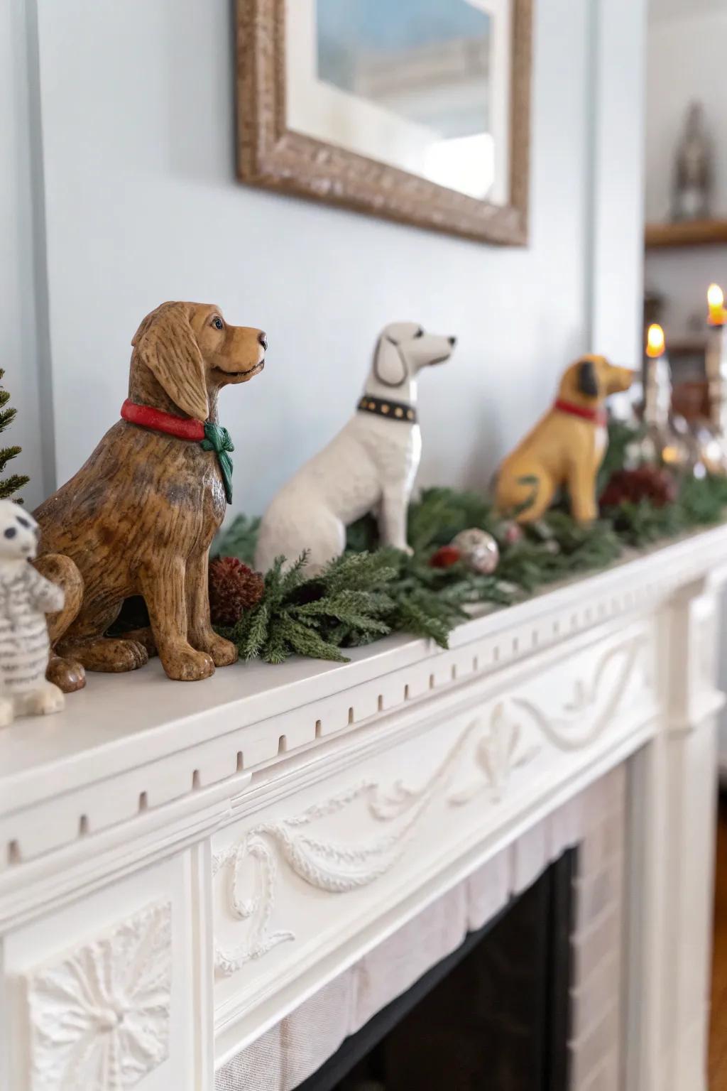 Charming figurines that celebrate canine companions.