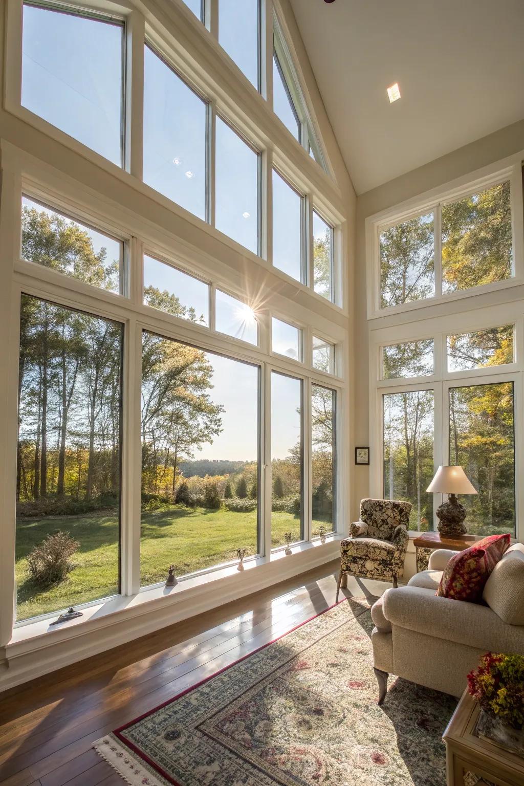 Novel window frames can brighten and open up your living space.