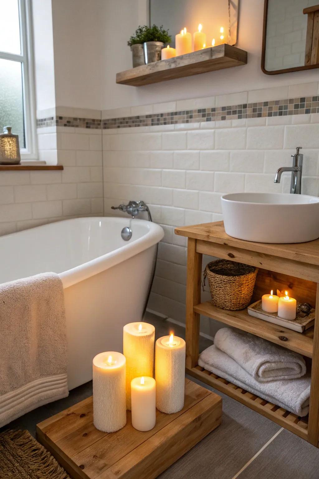 Introduce warmth with diode emitting waxes.