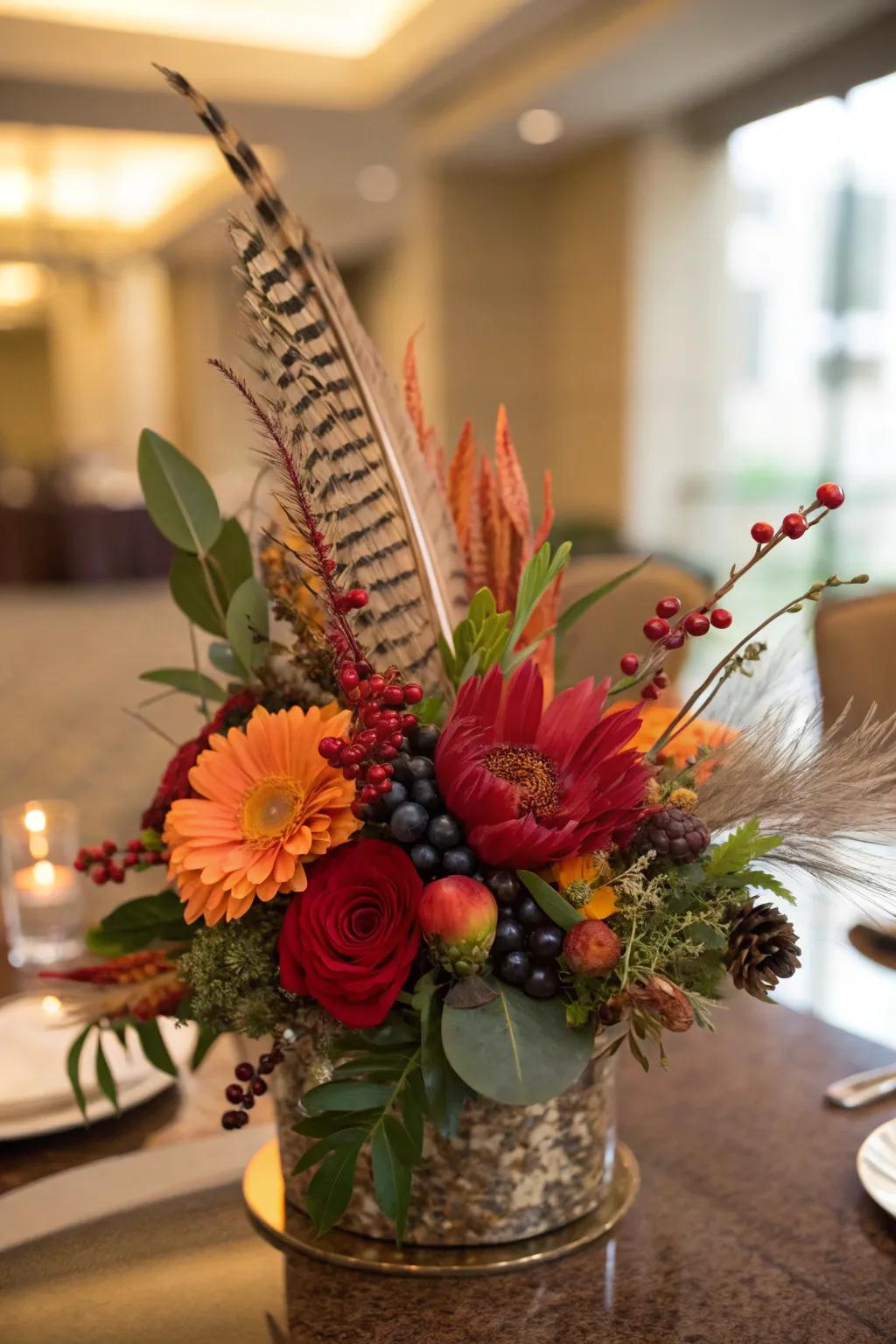 Unexpected floral arrangements full of texture