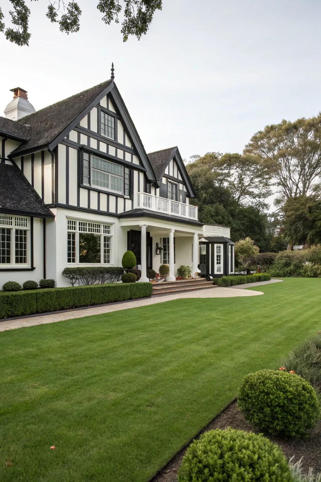 Classic black and white for timeless style.